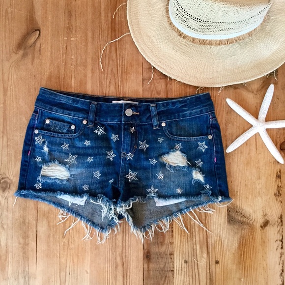 PINK Victoria's Secret Pants - ❌SOLD❌ VS PINK Denim Star Studded Shorts, 4